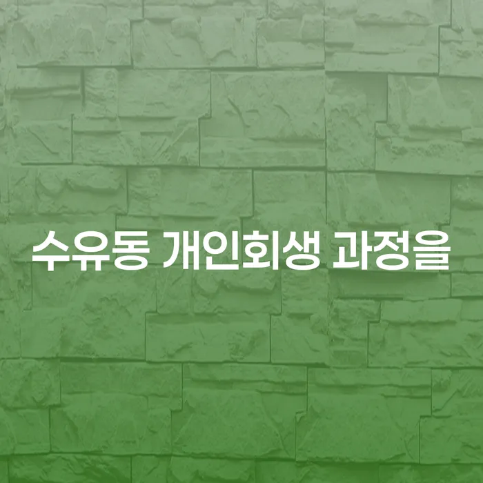 수유동 개인회생 과정을
