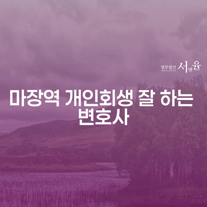 마장역 개인회생 잘 하는 변호사