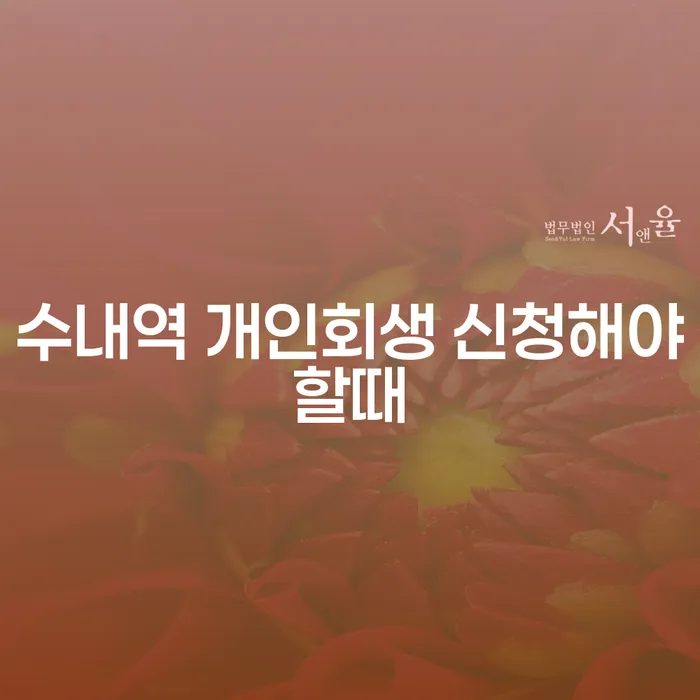 수내역 개인회생 신청해야할때