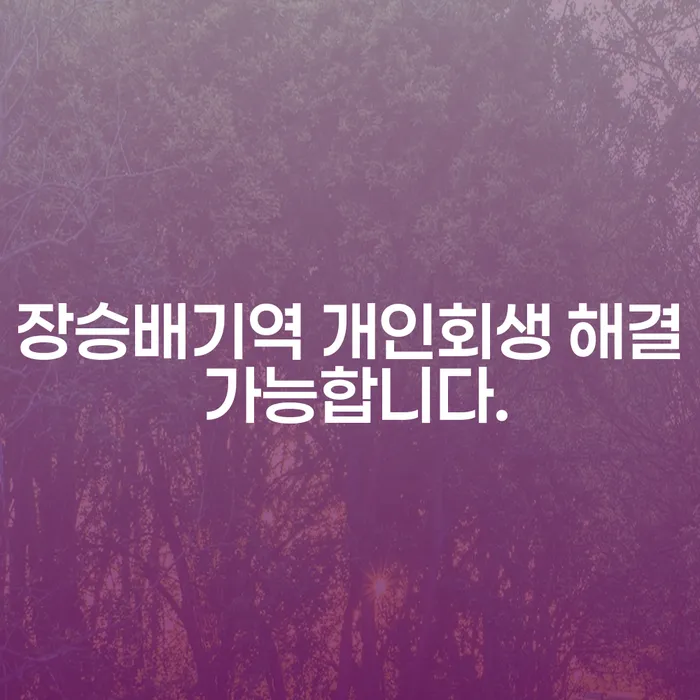 장승배기역 개인회생 해결 가능합니다.