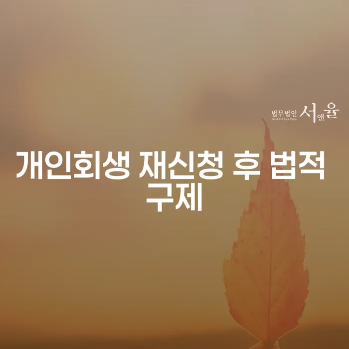 개인회생 재신청 후 법적 구제, 어떻게 해야 하나요?