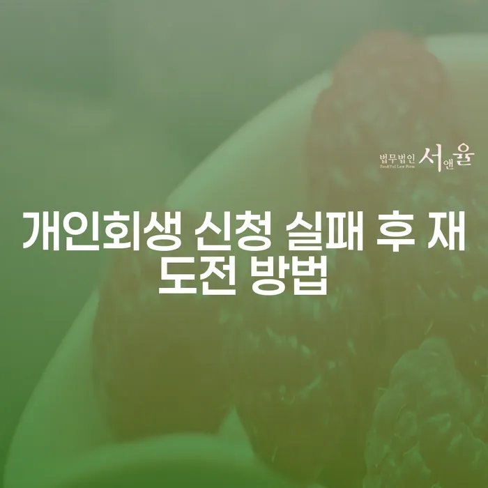 개인회생 신청 실패 후 재도전의 성공 비결은 무엇일까요?