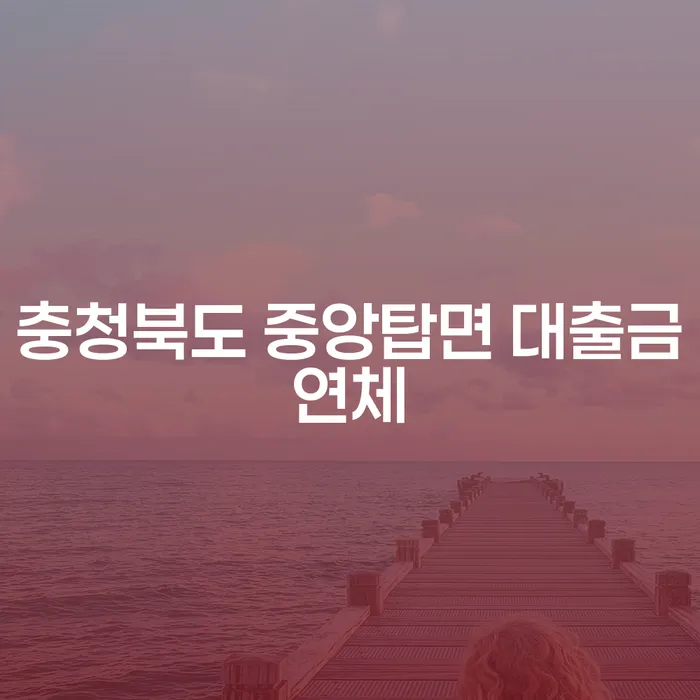 충청북도 중앙탑면에서 대출금 연체 시 어떻게 해야 할까요?